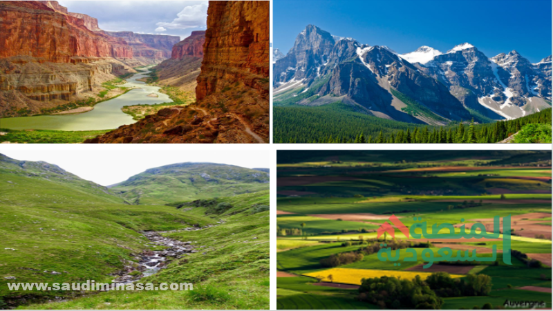 أشكال اليابسة على سطح الأرض