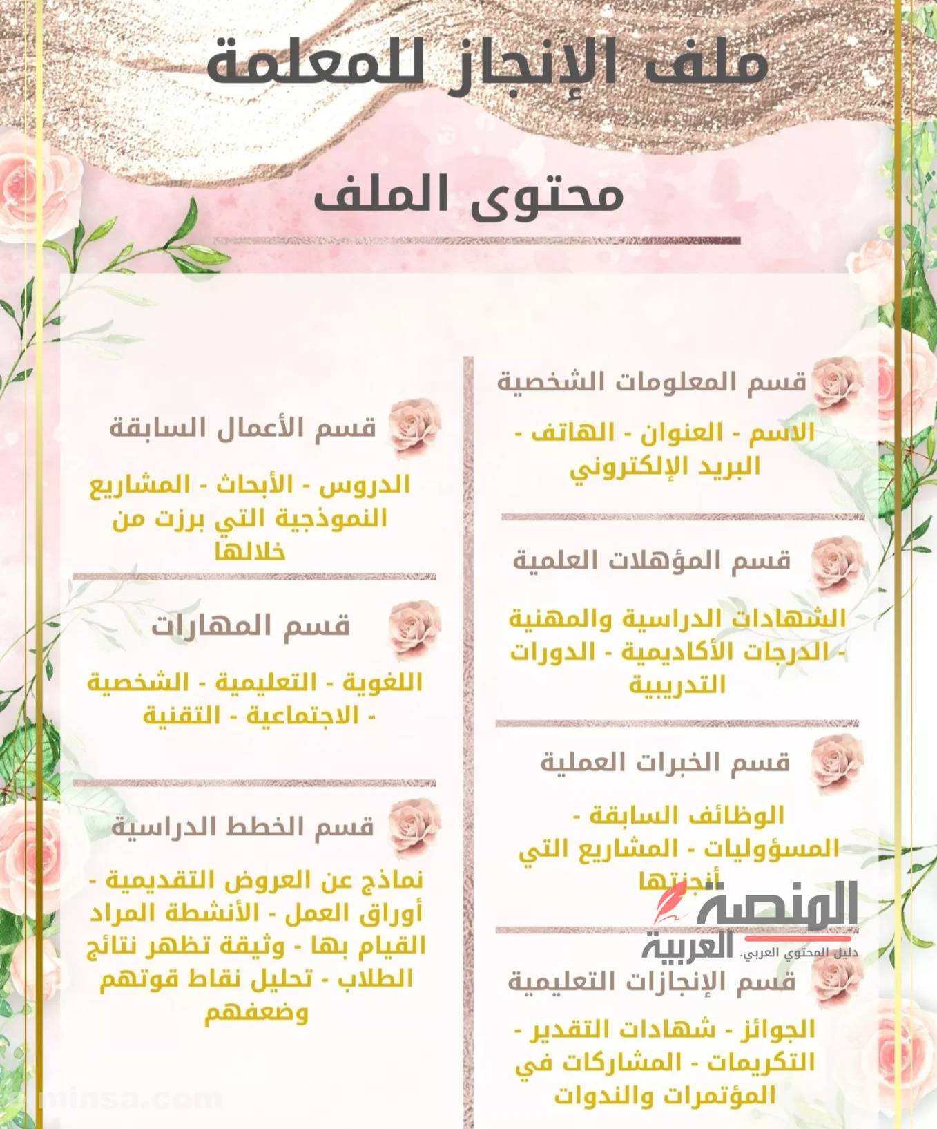 مقدمة ملف انجاز معلمة